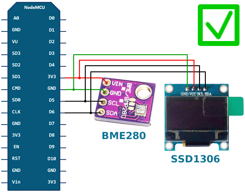 ESP8266 NodeMCU. I2C. BME280 Avislab сайт для палких паяльників