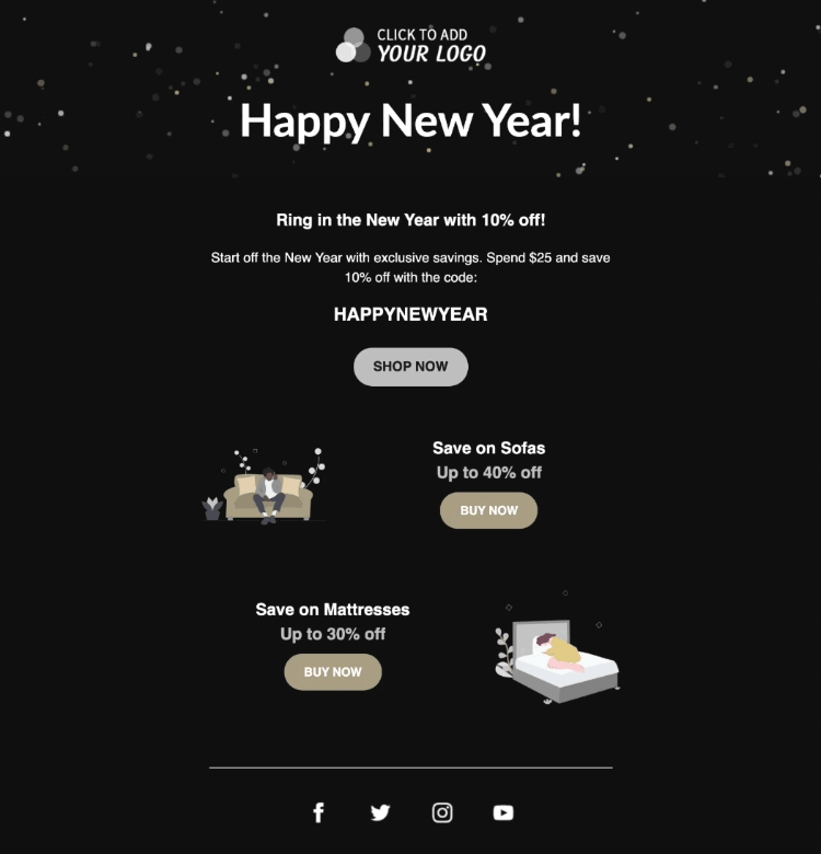 Ring in the New Year with Free, Animated Email Templates AWeber