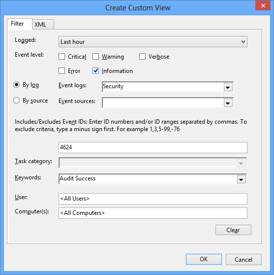Filtering Windows Event Log using XPath BackSlasher