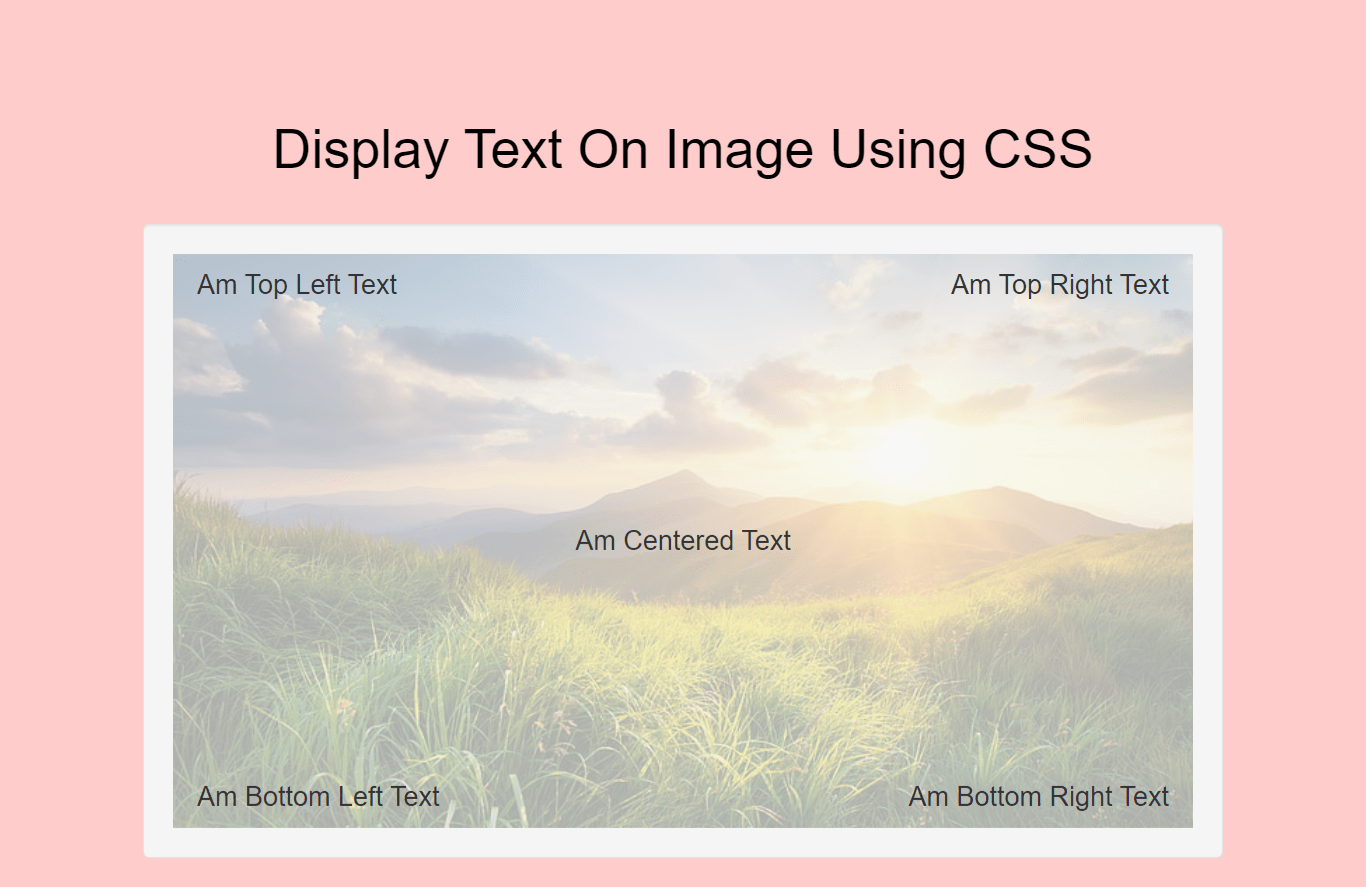 How To Display Text On Image Using CSS With Example