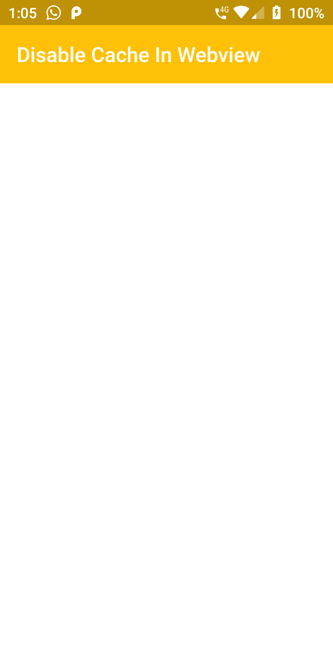 How To Disable Cache In Webview Using Flutter Android App