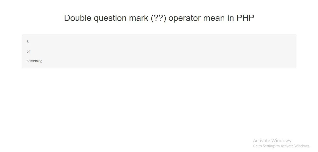 Learn How To Use Double Question Mark Operator In PHP