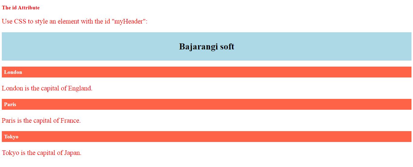 How To Define a id In HTML