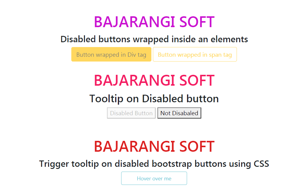 How To Enable Bootstrap Tooltip On Disabled Button
