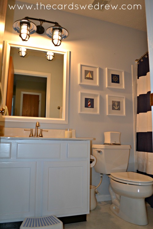 Rustic Wall Sconces Add Nautical Splash to Bathroom Makeover Blog