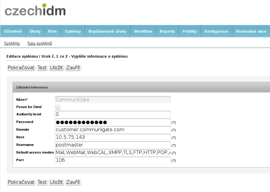 Mailserver CommuniGate a CzechIdM BCVlog