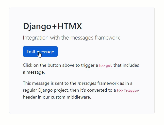 Using the Django messages framework with HTMX Good Code Smell