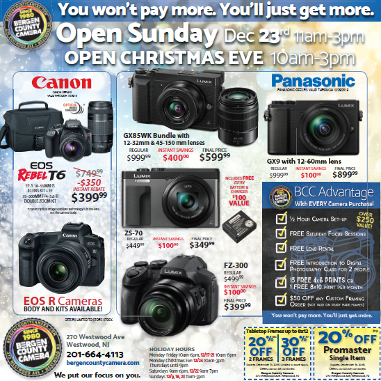 Canon Panasonic Coupons Bergen County Camera Blog