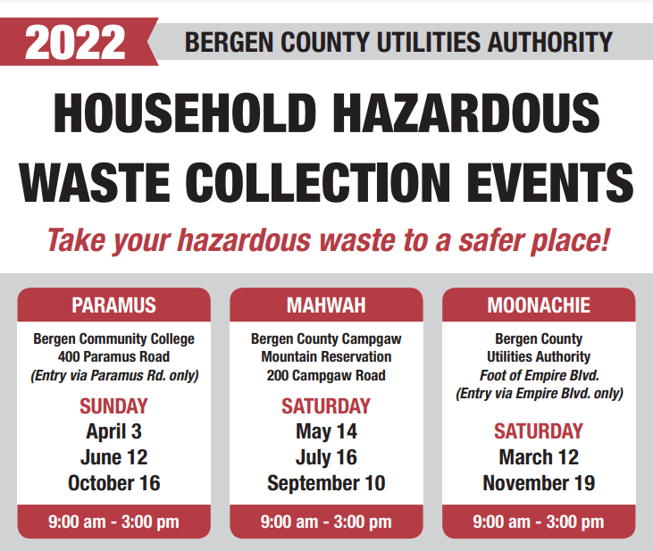 Bergen County Hazardous Waste Days 2022 Bergen County Camera Blog
