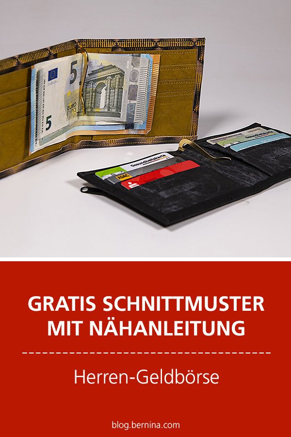 Nähanleitung für ein Herrenportemonnaie aus Kork » BERNINA Blog