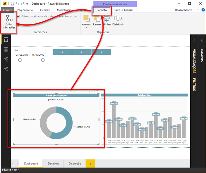 Como Editar Interacao Dos Graficos No Power Bi Aprenda No Tutorial