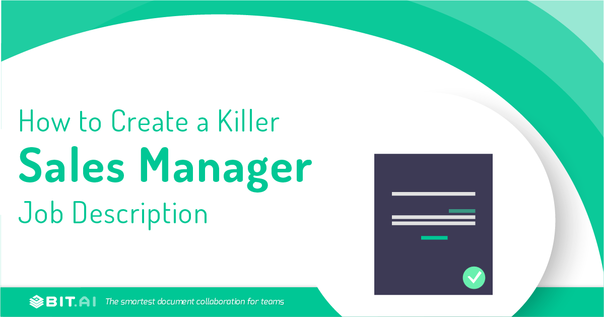 Sales Manager Job Description How to Write it? (Steps & Example Included)