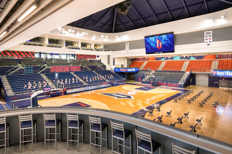 Go Inside Duquesne’s Newly Renovated UPMC Cooper Fieldhouse Built