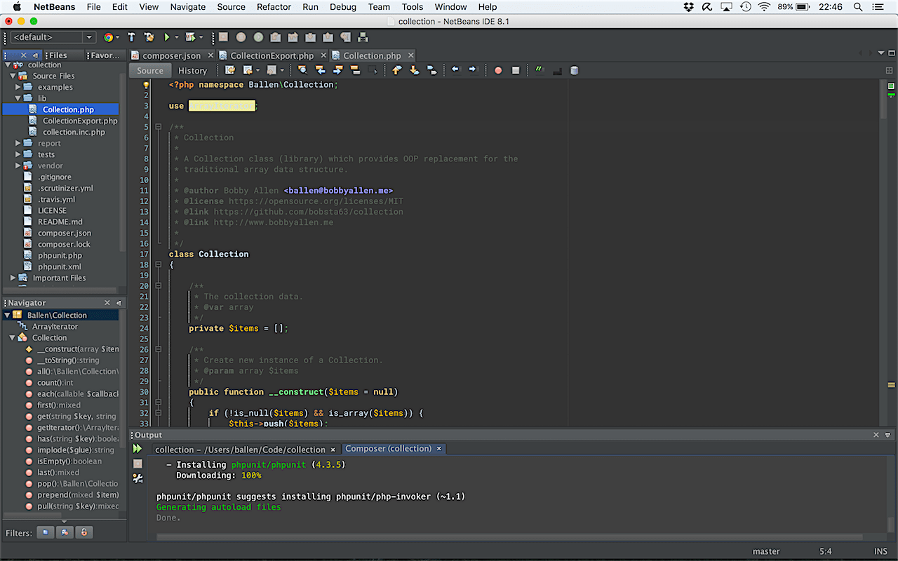 Netbeans dark theme lizt aceroden
