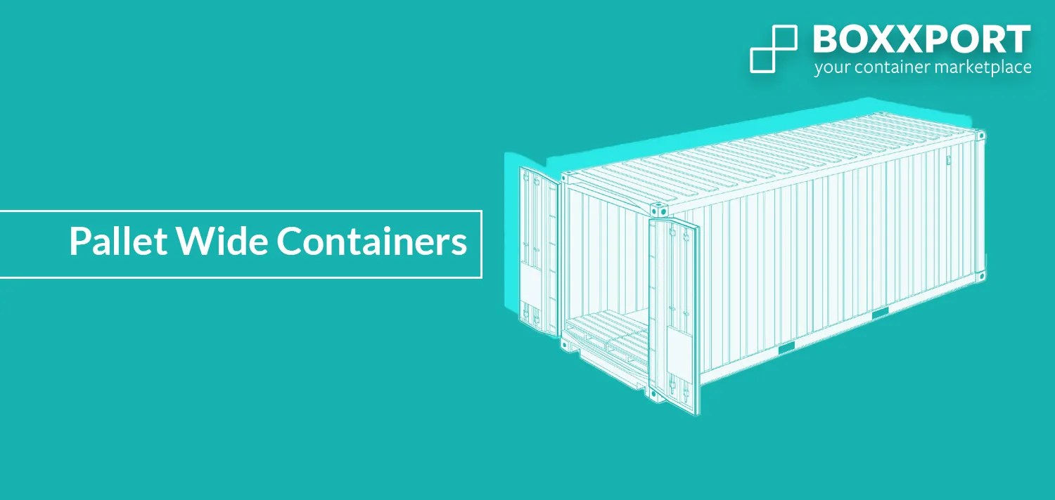 What sorts of pallets are utilized in palletwide containers?