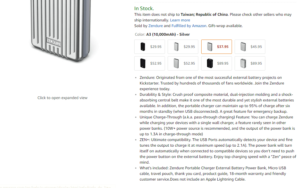 Amazon Product Feature bullet lowered to 500 characters