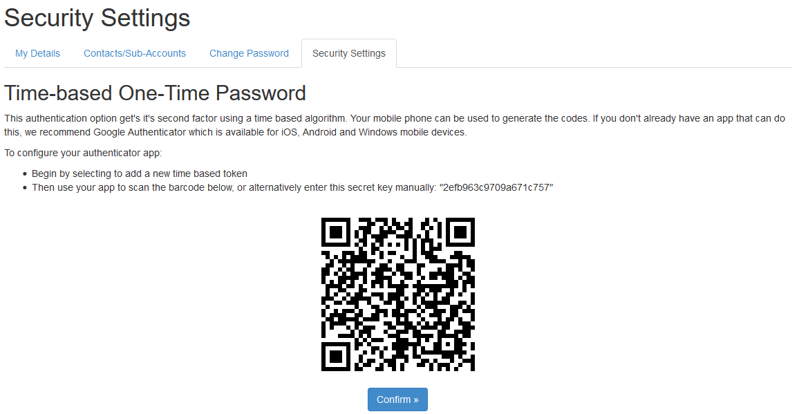 Secure Your Account With 2nd Level Authentication