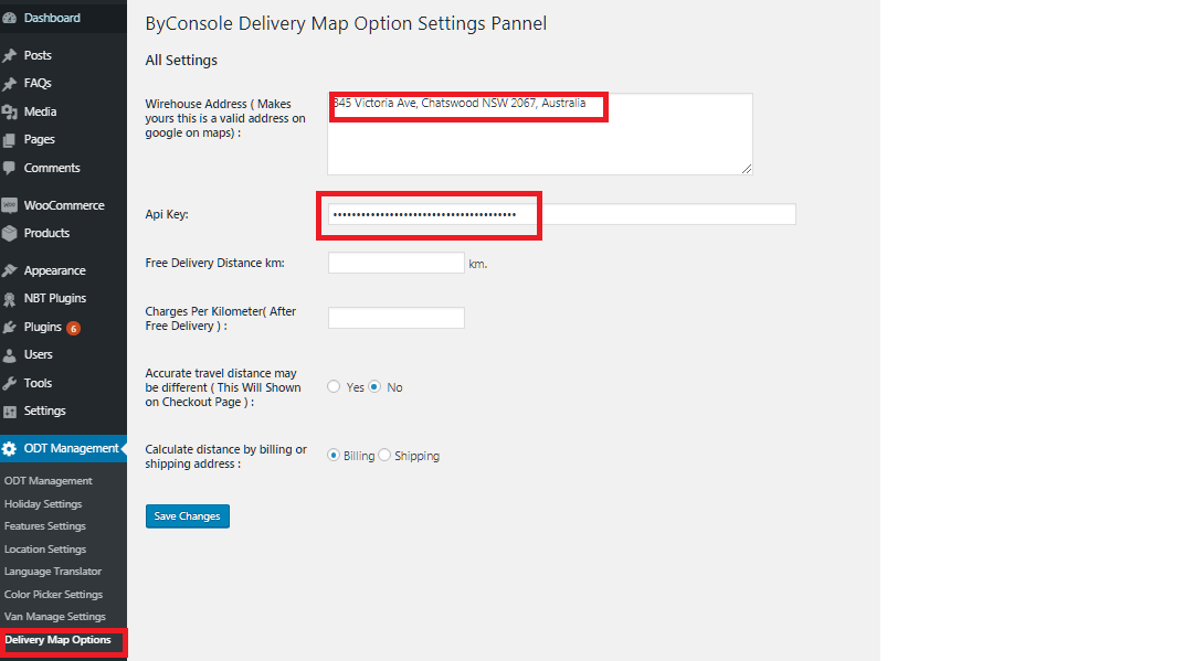 Map setup for multivendor system in single woocommerce