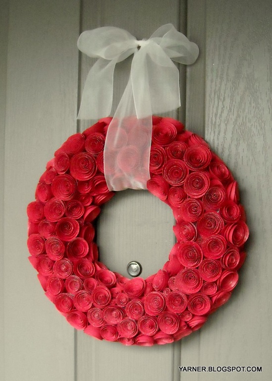 DIY Paper Rose Wreath Tutorial The Catch My Party Blog