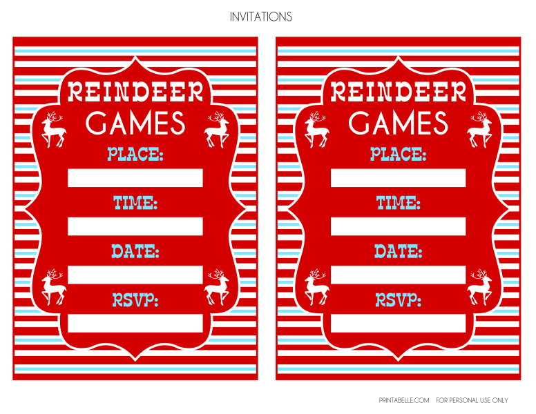 Free Reindeer Games Party Printables Catch My Party