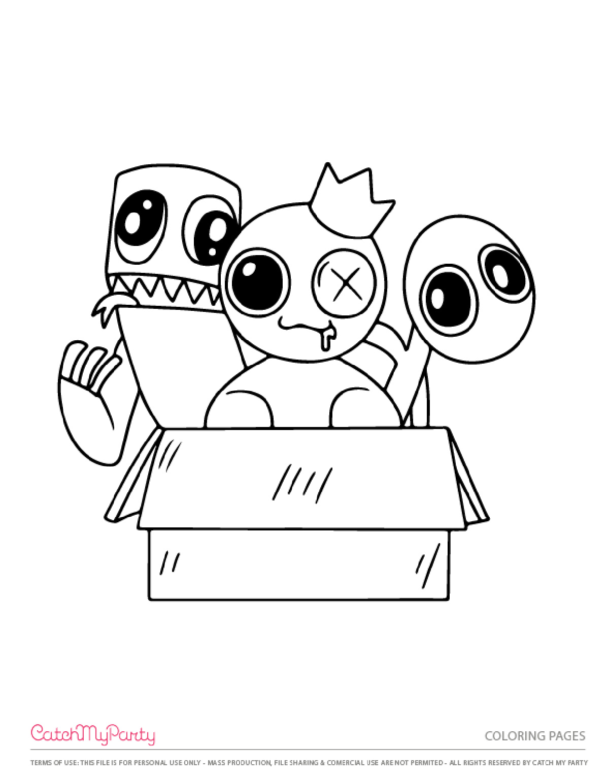 Free Rainbow Friends Party Printables! + Coloring Pages - The Catch My