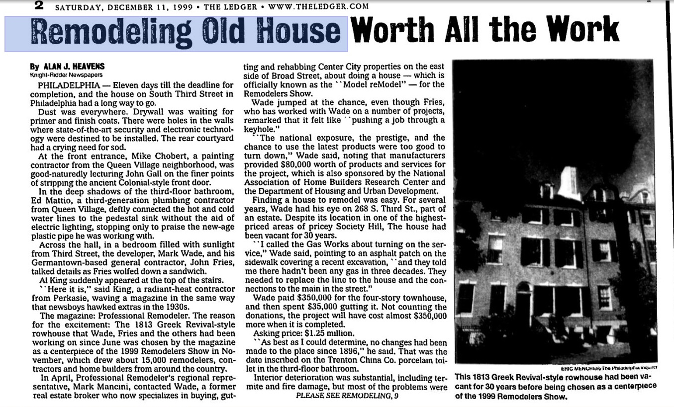Philadelphia Real Estate Blog » THROWBACK THURSDAY!