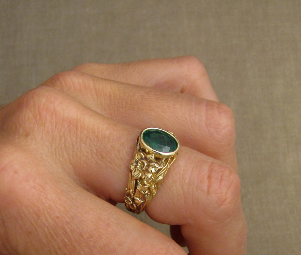 emerald + daffodils ring « Gin and Butterflies