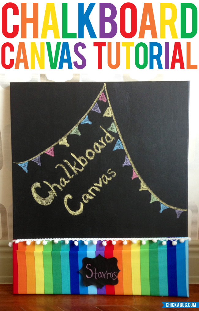 How to make a chalkboard artist's canvas Chickabug