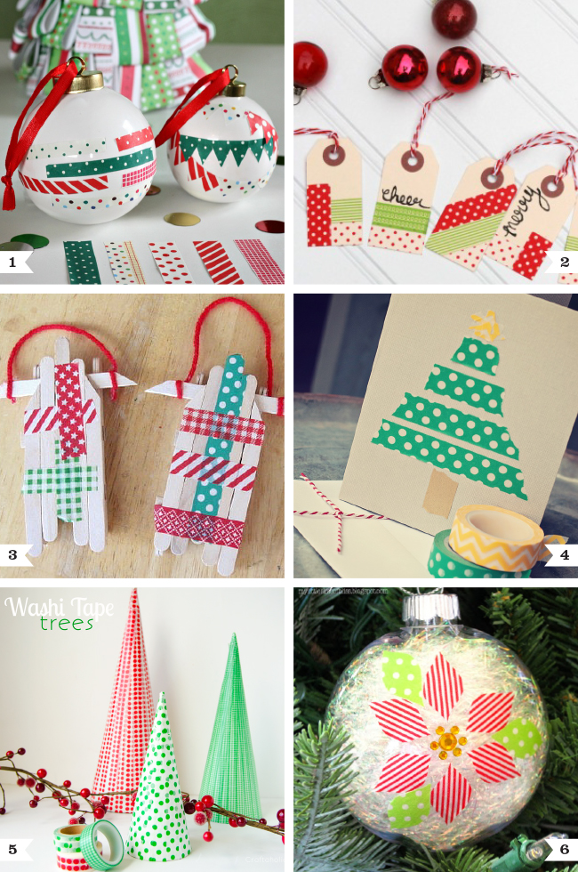 Washi tape Christmas crafts Chickabug
