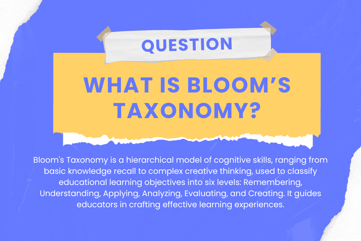 Bloom’s Taxonomy A Comprehensive Guide and Questions Dictionary for