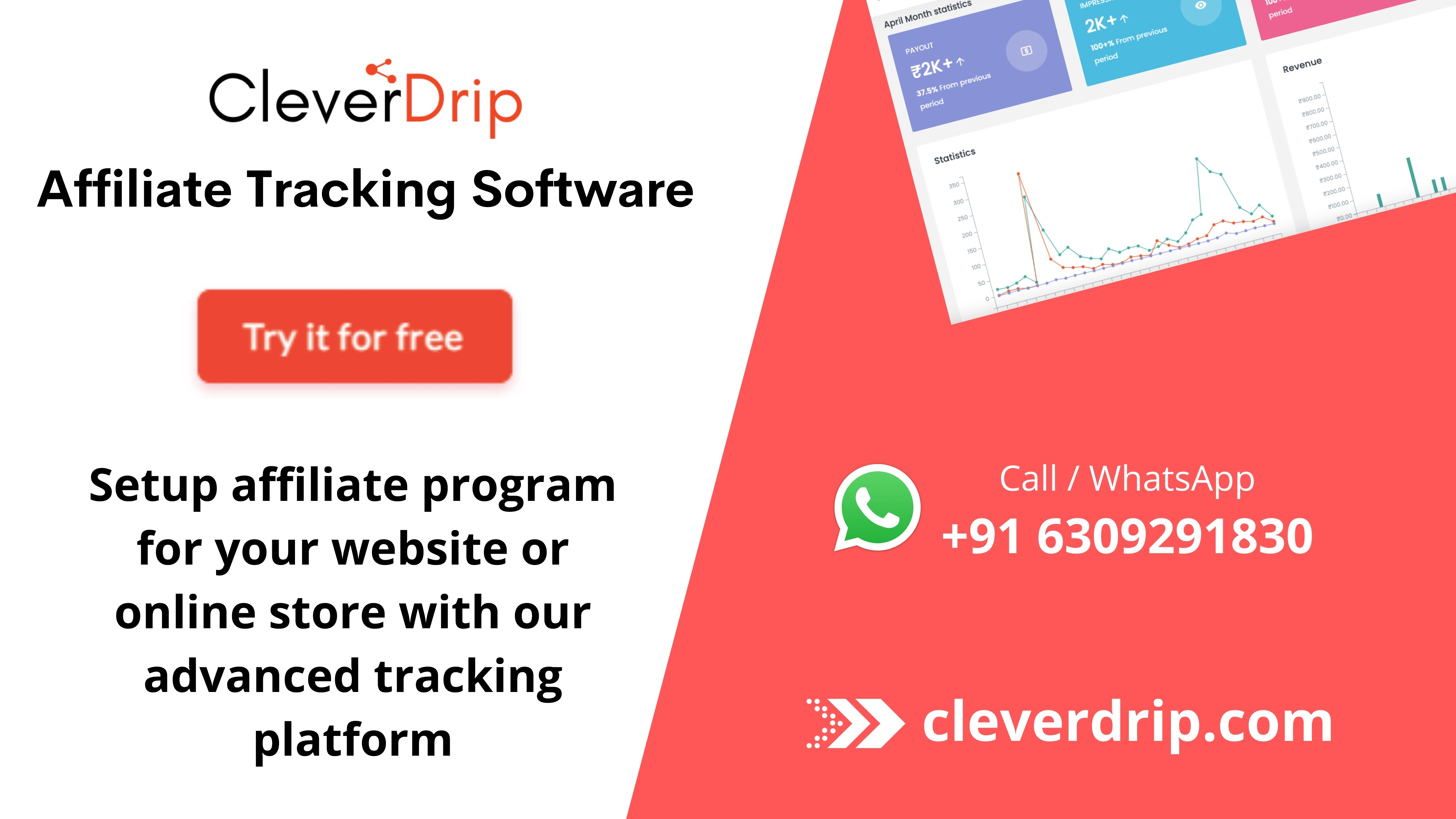 Affiliate marketing tracking software CleverDrip