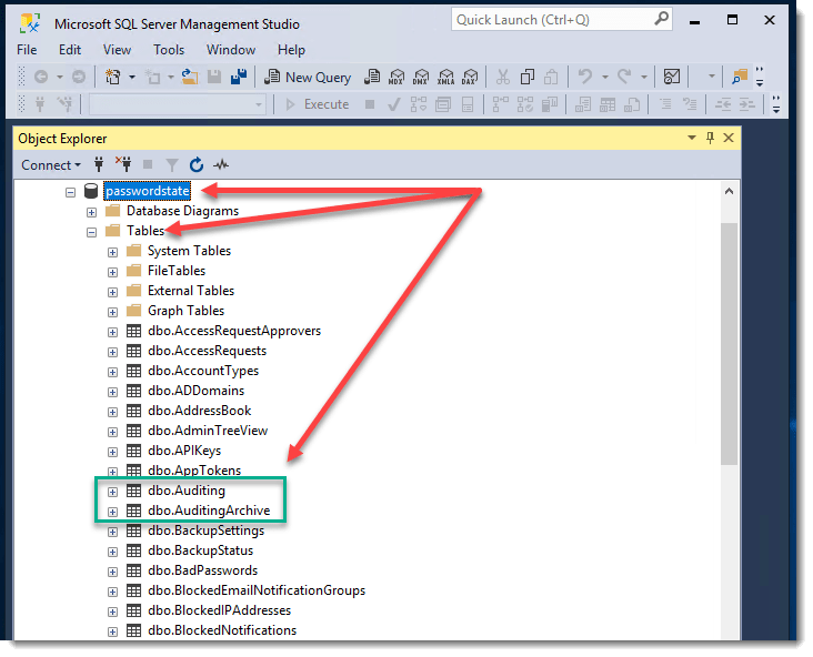 Auditing, Archived Events and SQL Management