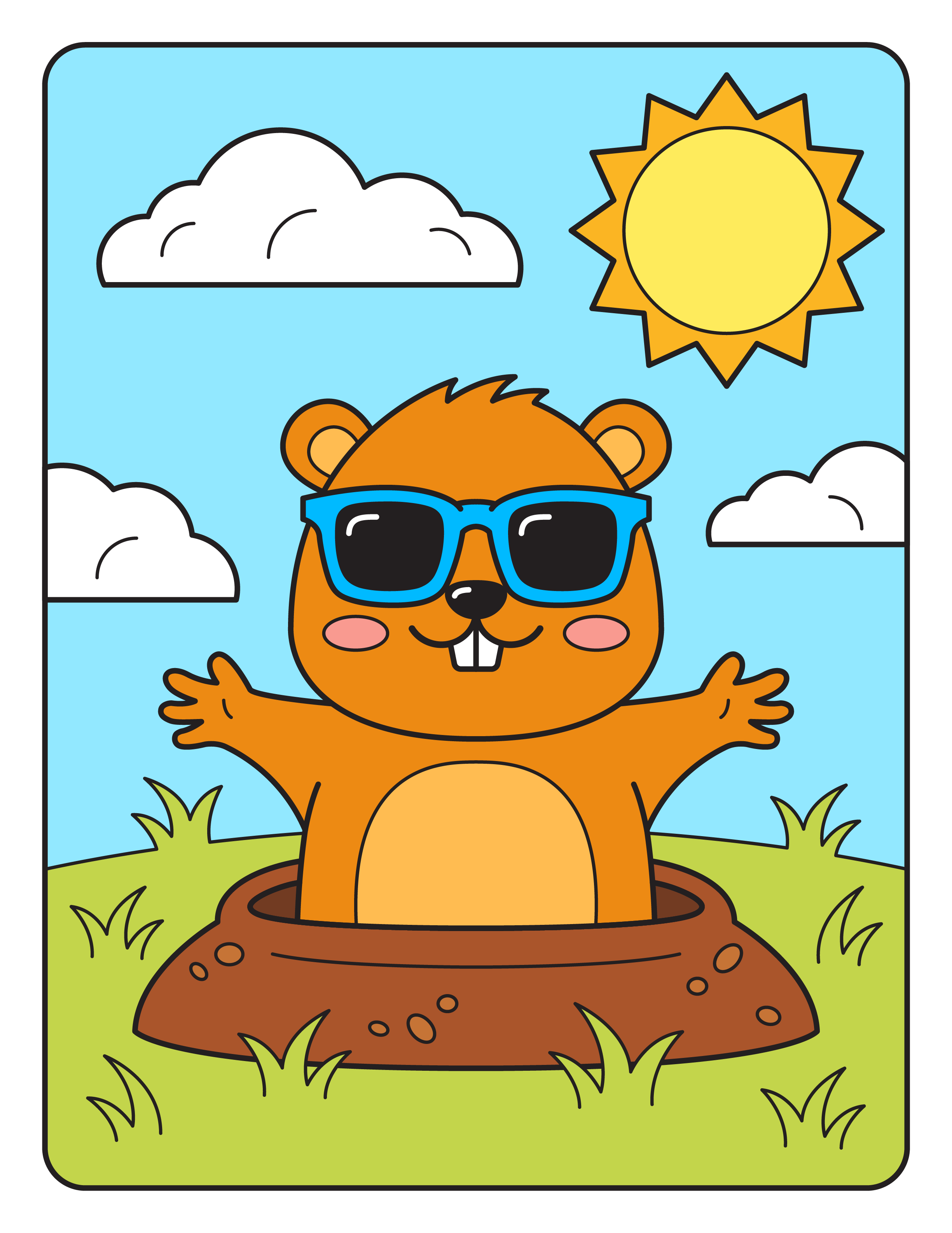 Groundhog Day Teaching Tips, Fun Facts, & Free Coloring Sheet!