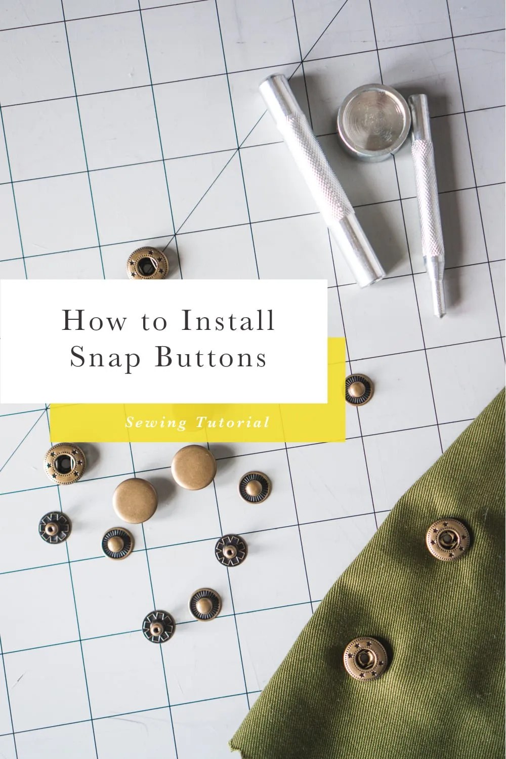 How to Install Snap Buttons Tutorial // Kelly Anorak Sewalong Closet