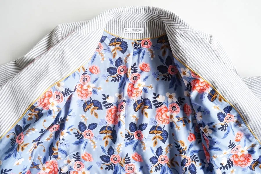 How to Add Piping to your Jacket Lining Closet Core Patterns