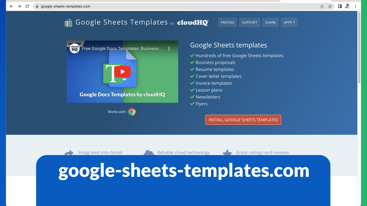 How to Use Google Sheets Templates cloudHQ
