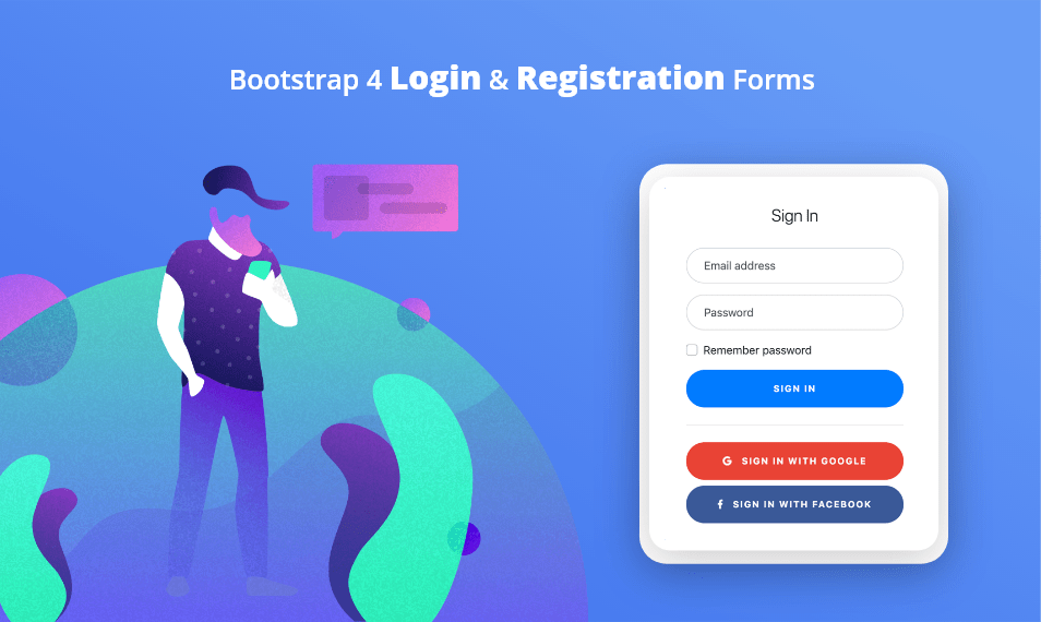 Top 6 Bootstrap 4 Login Signup And Registration Forms In 19