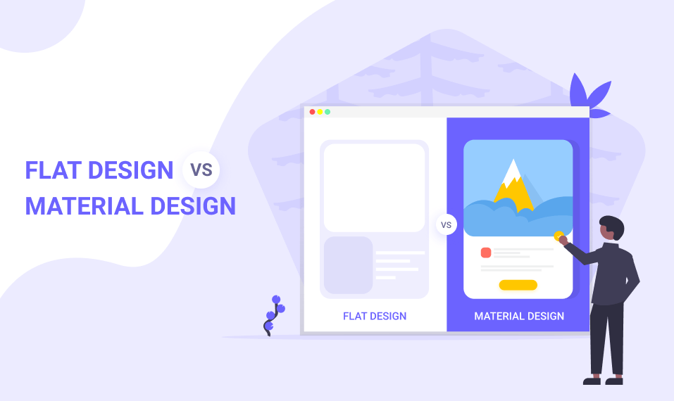 what is Difference Between Flat Design vs. Material Design?