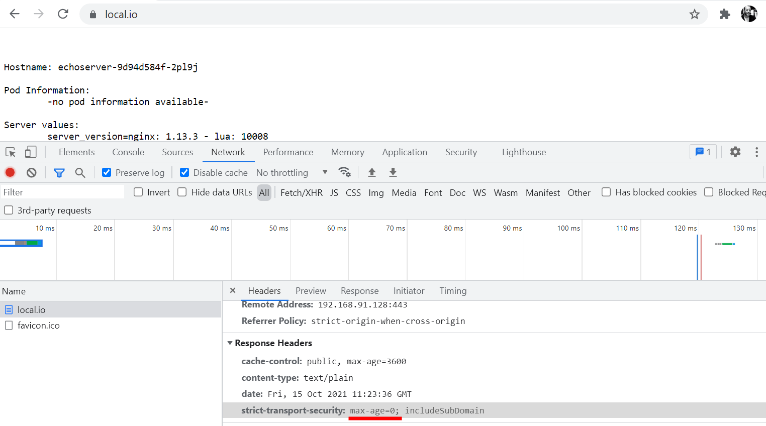 HTTP StrictTransportSecurity