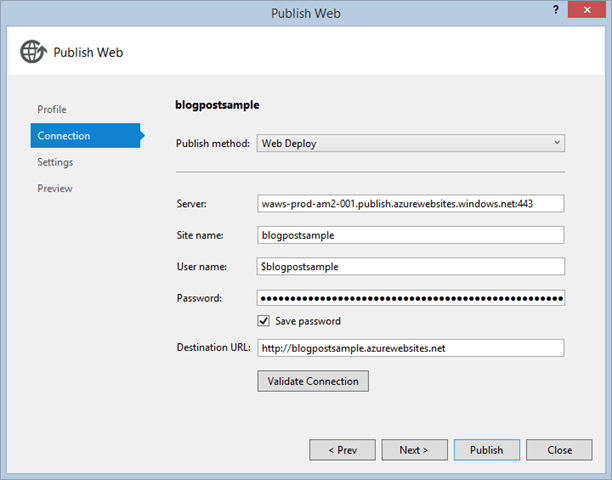Code Inside Blog WebDeploy auf Azure Websites über die Kommandozeile