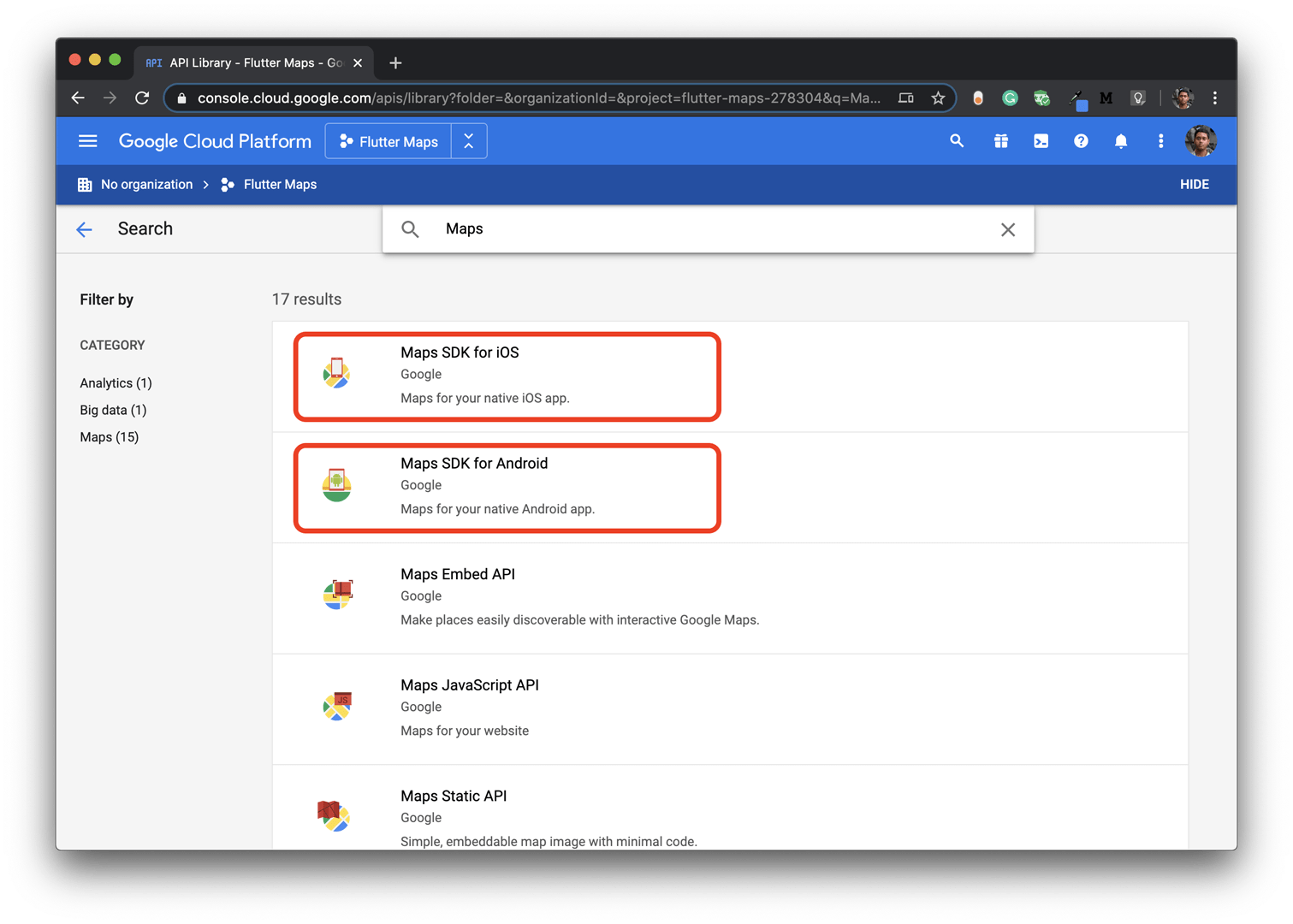 Creating a route calculator using Google Maps in Flutter