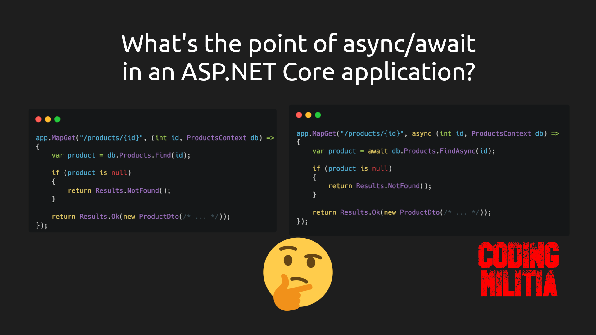 [Video] What's the point of async/await in an Core application