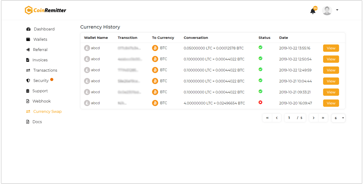 How to convert one crypto coin from one to another? Coinremitter