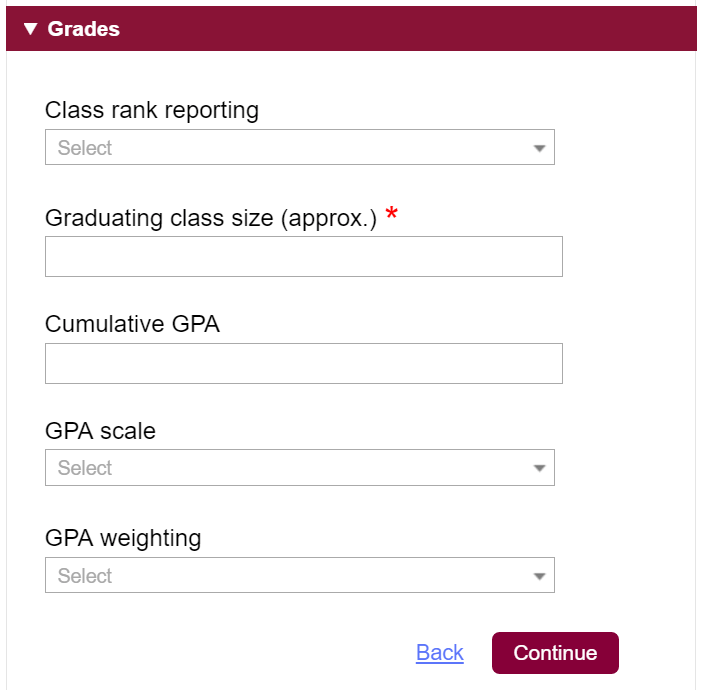 A Guide to the Education Section of the Common App
