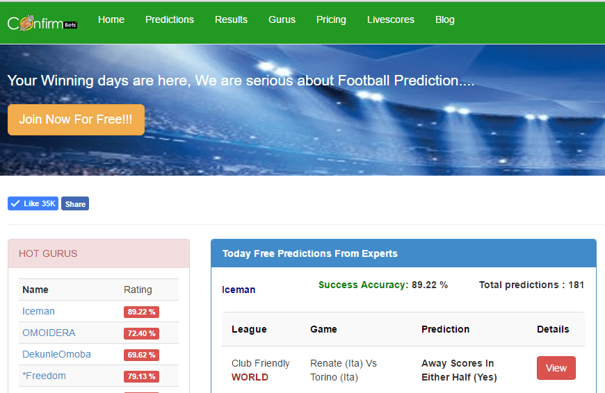 Football Predictions The Best Experts Are Here Confirmbets