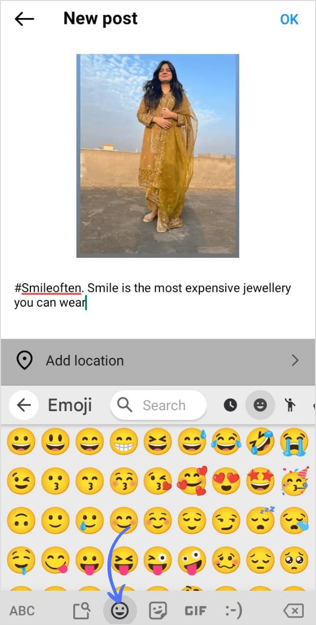 How to Add Emojis in Social Media Captions?