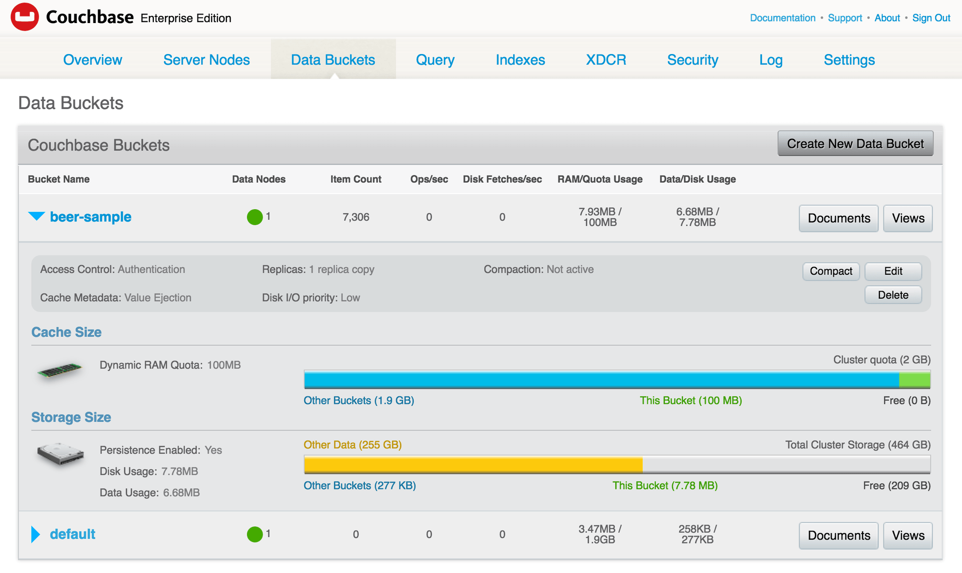 Couchbase Mobile Stack Couchbase  Console
