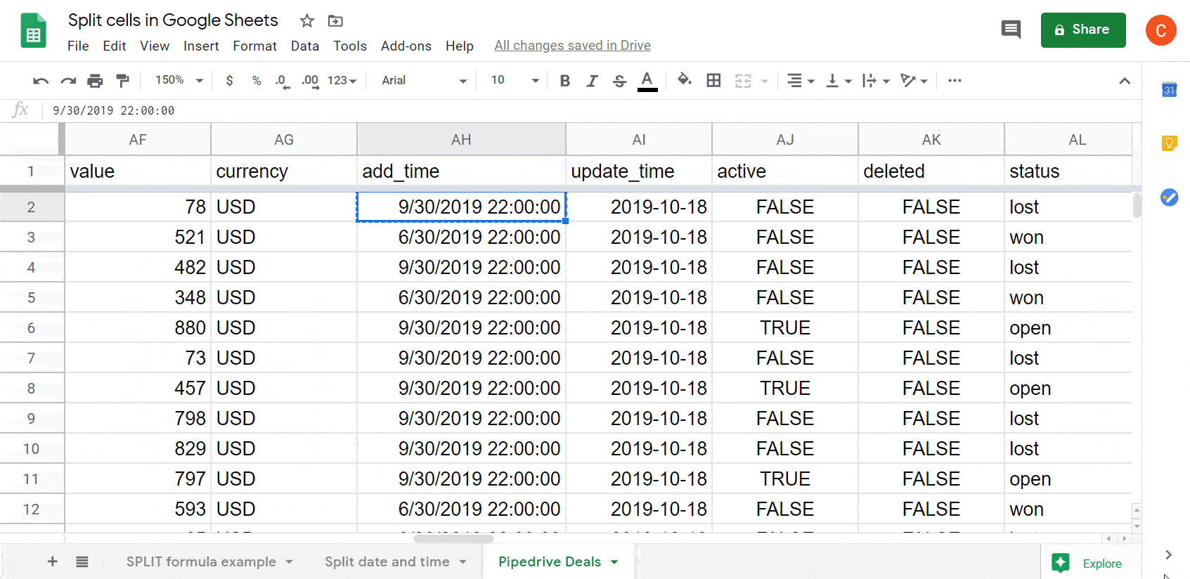 How to Split Cells in Google Sheets Coupler.io Blog