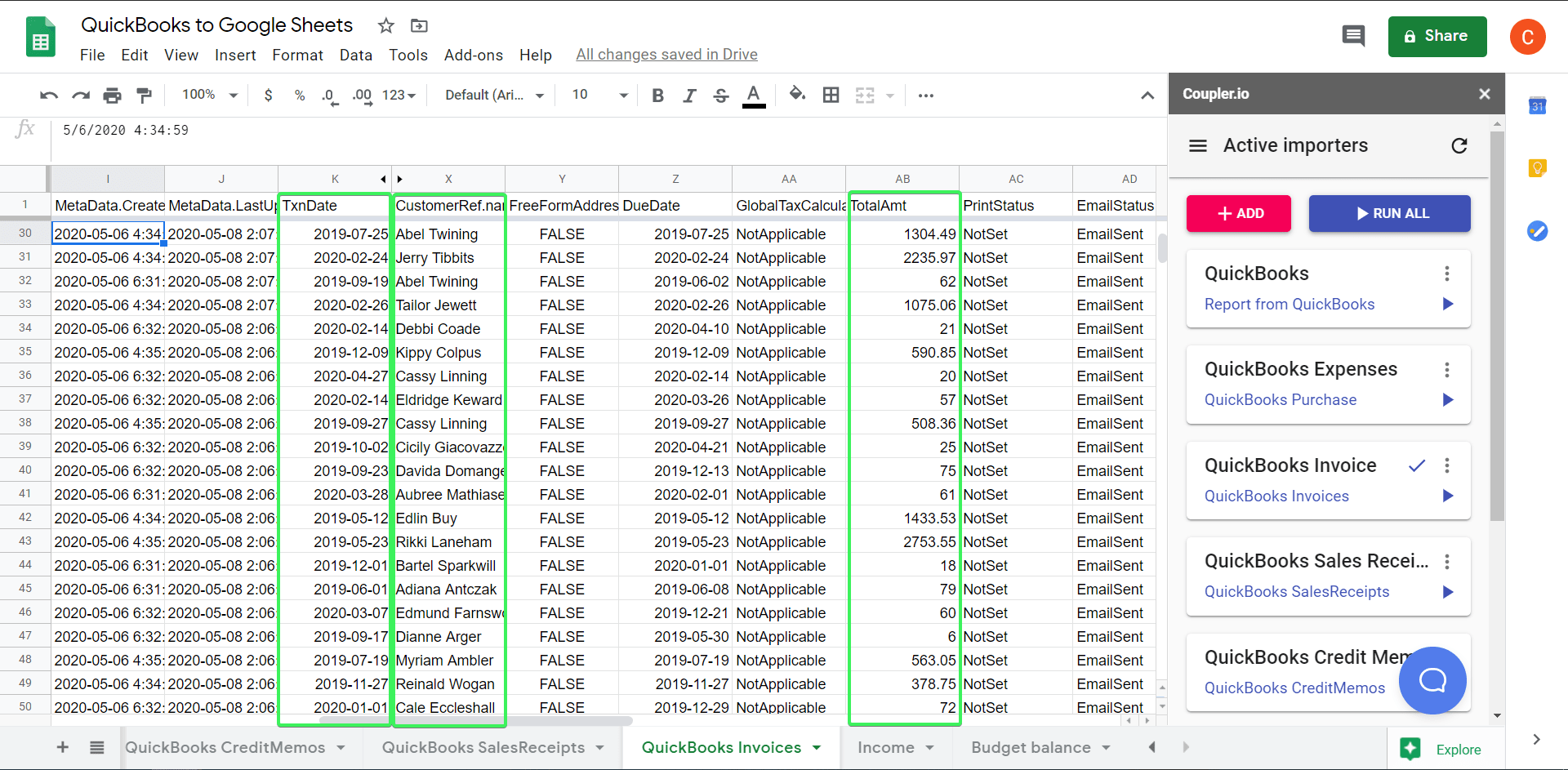 How to Export QuickBooks to Google Sheets Coupler.io Blog
