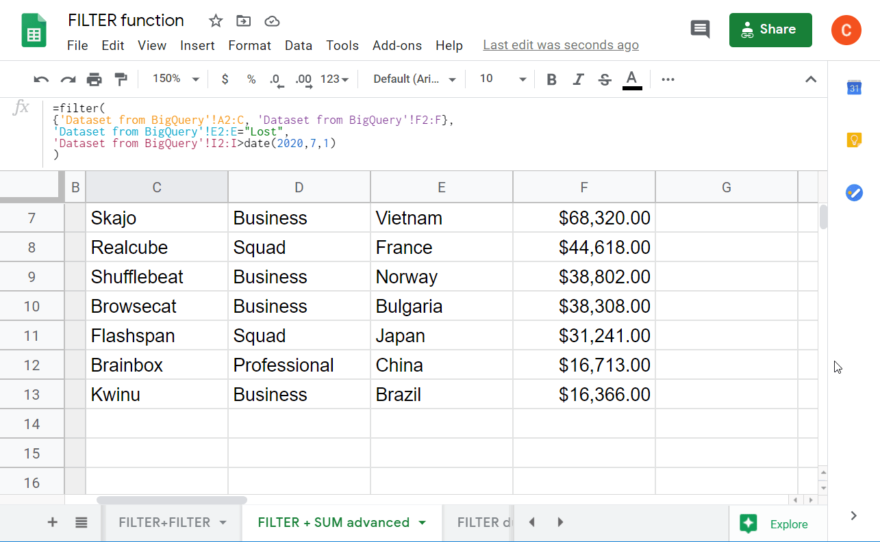 FILTER Function Google Sheets HowTo Guide Coupler.io Blog